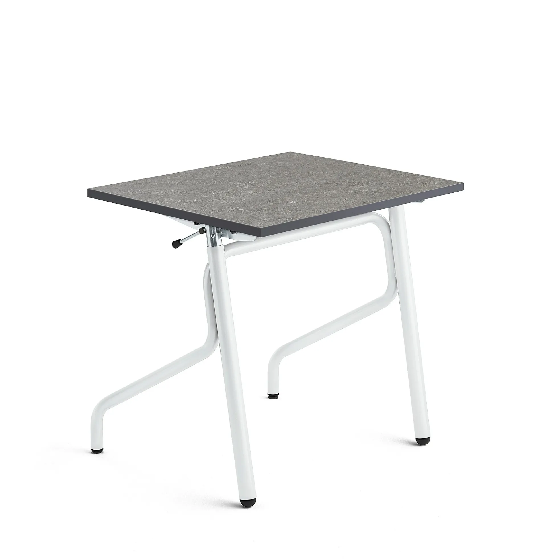 Oppilaspöytä ADJUST Korkeussäädettävä, 700x600 mm, linoleumi, tummanharmaa, valkoinen