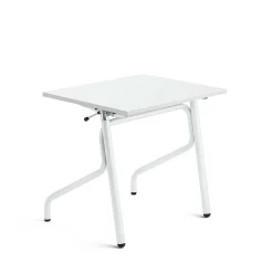 Oppilaspöytä ADJUST Korkeussäädettävä, 700x600 mm, ääntä vaimentava korkeapainelaminaatti HPL, valkoinen, valkoinen