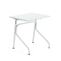 Oppilaspöytä ADJUST Korkeussäädettävä, 700x600 mm, ääntä vaimentava korkeapainelaminaatti HPL, valkoinen, valkoinen