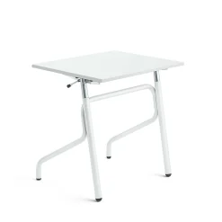 Oppilaspöytä ADJUST Korkeussäädettävä, 700x600 mm, ääntä vaimentava korkeapainelaminaatti HPL, valkoinen, valkoinen