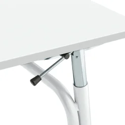 Oppilaspöytä ADJUST Korkeussäädettävä, 700x600 mm, ääntä vaimentava korkeapainelaminaatti HPL, valkoinen, valkoinen