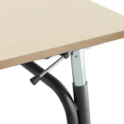 Oppilaspöytä ADJUST Korkeussäädettävä, 700x600 mm, ääntä vaimentava korkeapainelaminaatti HPL, koivu, antrasiitinharmaa