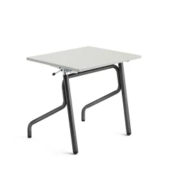 Oppilaspöytä ADJUST Korkeussäädettävä, 700x600 mm, ääntä vaimentava korkeapainelaminaatti HPL, harmaa, antrasiitinharmaa