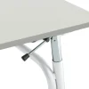 Oppilaspöytä ADJUST Korkeussäädettävä, 700x600 mm, ääntä vaimentava korkeapainelaminaatti HPL, harmaa, valkoinen