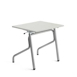 Oppilaspöytä ADJUST Korkeussäädettävä, 700x600 mm, ääntä vaimentava korkeapainelaminaatti HPL, harmaa, hopeanharmaa