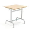 Oppilaspöytä 180 Hopeanharmaa, beige linoleumi