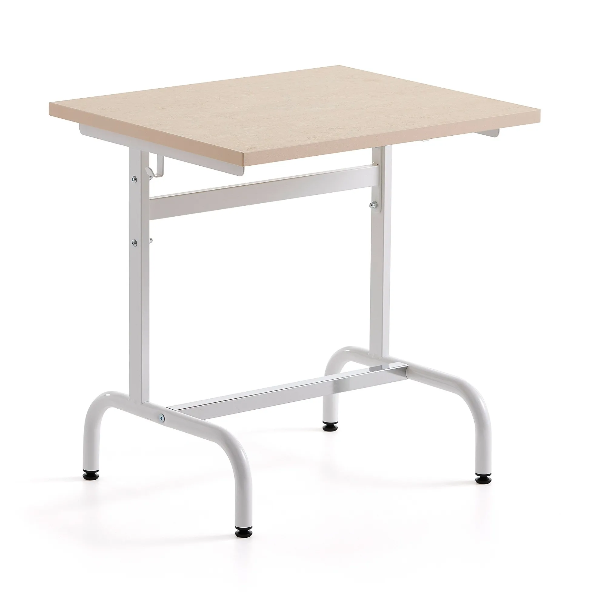 Oppilaspöytä 180 Linoleumi, valkoinen/beige