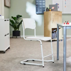Oppilastuoli ELEVATE Säädettävä korkeus 460–640 mm, valkoinen