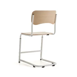 Oppilastuoli ELEVATE Säädettävä korkeus 460–640 mm, valkoinen/koivu