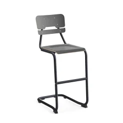 Oppilastuoli LEGERE I Istuinkorkeus 650 mm, antrasiitinharmaa, antrasiitinharmaa