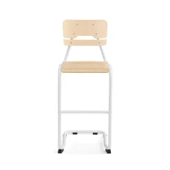 Oppilastuoli LEGERE I Istuinkorkeus 650 mm, valkoinen, koivu