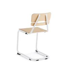Oppilastuoli LEGERE I Istuinkorkeus 450 mm, valkoinen, koivu