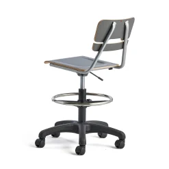Oppilastuoli LEGERE Korkeussäädettävä, pieni istuin, pyörällinen, korkeus: 530-720 mm, antrasiitinharmaa