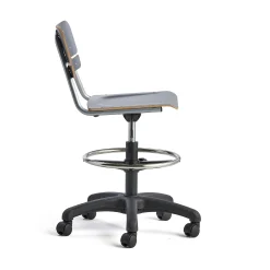 Oppilastuoli LEGERE Korkeussäädettävä, pieni istuin, pyörällinen, korkeus: 530-720 mm, antrasiitinharmaa