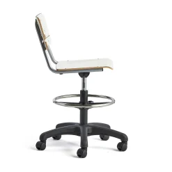 Oppilastuoli LEGERE Korkeussäädettävä, pieni istuin, pyörällinen, korkeus: 530-720 mm, valkoinen