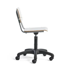 Oppilastuoli LEGERE Korkeussäädettävä, pieni istuin, pyörällinen, korkeus: 430-550 mm, valkoinen