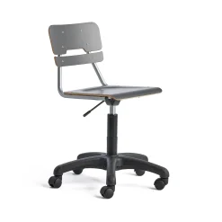 Oppilastuoli LEGERE Korkeussäädettävä, pieni istuin, pyörällinen, korkeus: 430-550 mm, antrasiitinharmaa