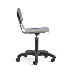 Oppilastuoli LEGERE Korkeussäädettävä, pieni istuin, pyörällinen, korkeus: 430-550 mm, antrasiitinharmaa