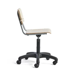 Oppilastuoli LEGERE Korkeussäädettävä, pieni istuin, pyörällinen, korkeus: 430-550 mm, koivu