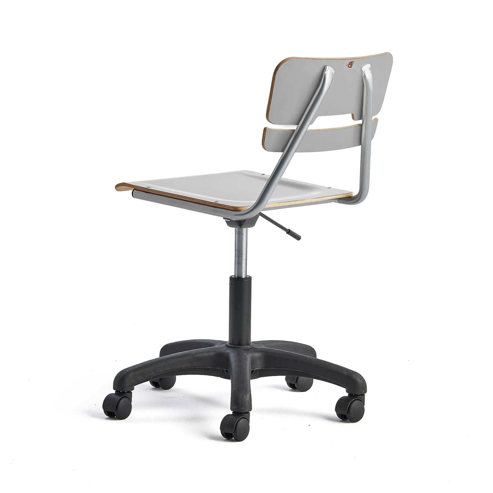 Oppilastuoli LEGERE korkeussäädettävä Suuri istuin, pyörällinen, korkeus:430-550 mm, harmaa