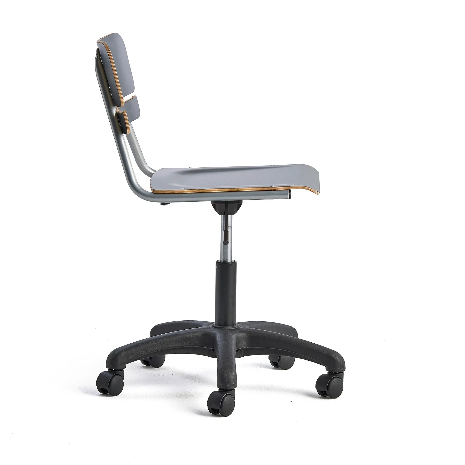 Oppilastuoli LEGERE Korkeussäädettävä, suuri istuin, pyörällinen, korkeus: 430-550 mm, antrasiitinharmaa