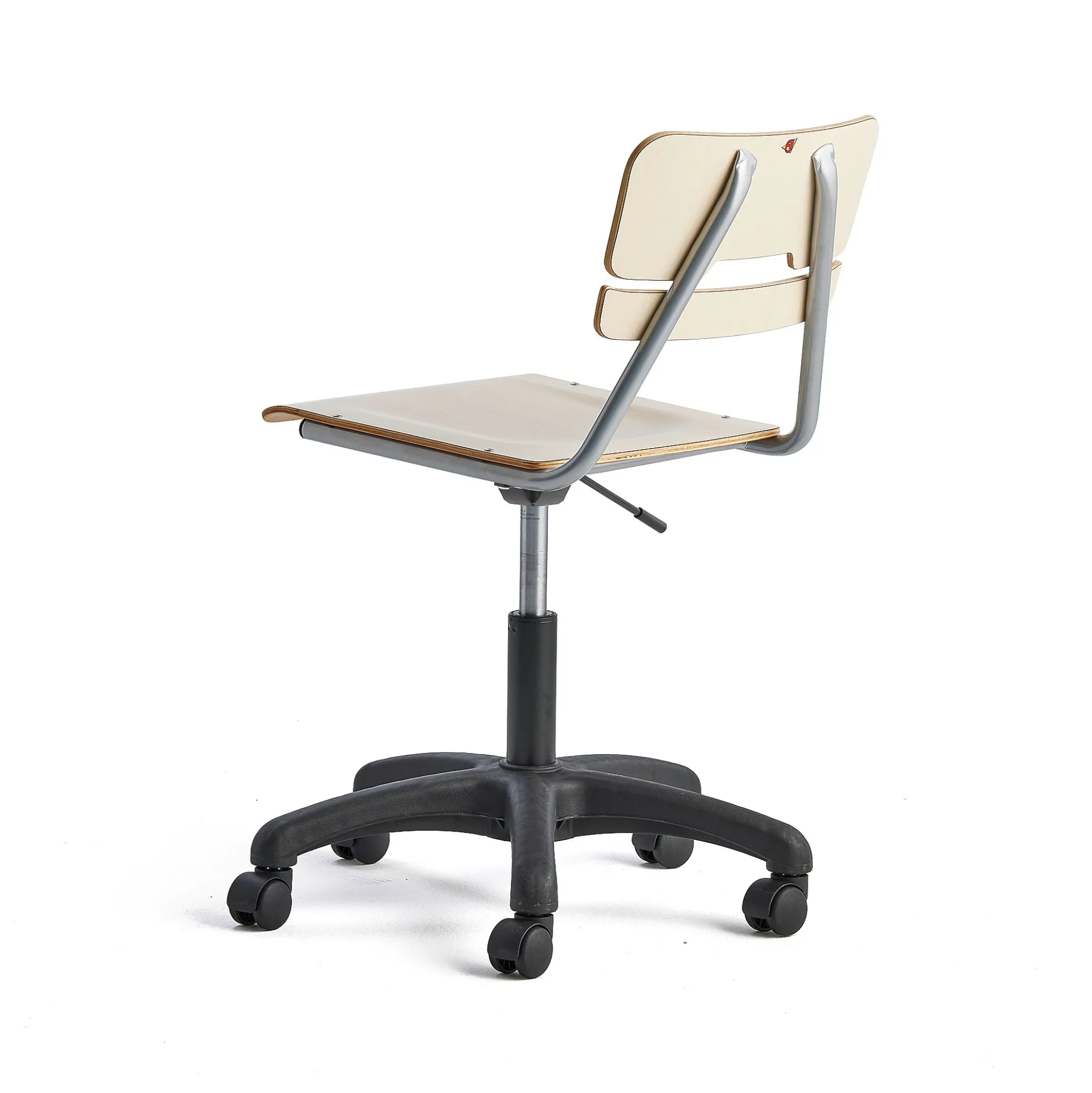 Oppilastuoli LEGERE Korkeussäädettävä, suuri istuin, pyörällinen, korkeus: 430-550 mm, koivu