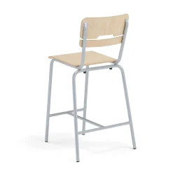 Oppilastuoli SCIENTIA Korkeus: 650 mm, hopeanharmaa/koivu