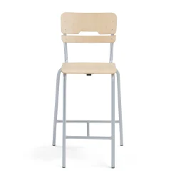Oppilastuoli SCIENTIA Korkeus: 650 mm, hopeanharmaa/koivu