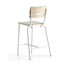 Oppilastuoli SCIENTIA Korkeus: 650 mm, valkoinen/koivu