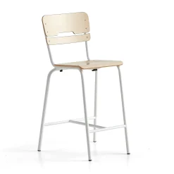 Oppilastuoli SCIENTIA Korkeus: 650 mm, valkoinen/koivu