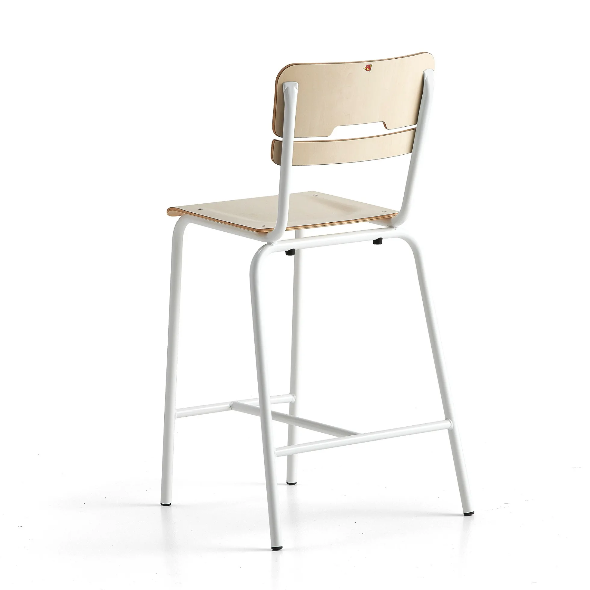 Oppilastuoli SCIENTIA Korkeus: 650 mm, valkoinen/koivu