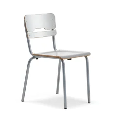 Oppilastuoli SCIENTIA Leveä istuin, korkeus: 460 mm, hopeanharmaa/harmaa
