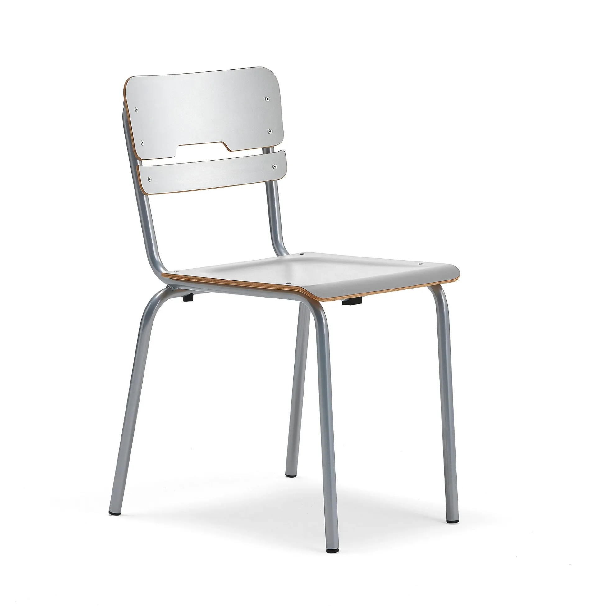 Oppilastuoli SCIENTIA Leveä istuin, korkeus: 460 mm, hopeanharmaa/harmaa