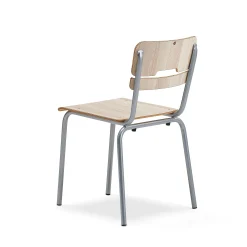 Oppilastuoli SCIENTIA Leveä istuin, korkeus: 460 mm, hopeanharmaa/saarni