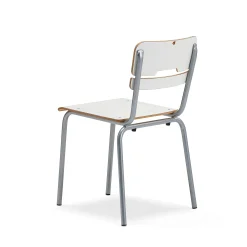 Oppilastuoli SCIENTIA Leveä istuin, korkeus: 460 mm, hopeanharmaa/valkoinen
