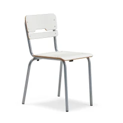 Oppilastuoli SCIENTIA Leveä istuin, korkeus: 460 mm, hopeanharmaa/valkoinen