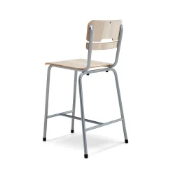 Oppilastuoli SCIENTIA Leveä istuin, korkeus: 650 mm, hopeanharmaa/saarni