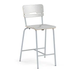 Oppilastuoli SCIENTIA Leveä istuin, korkeus: 650 mm, hopeanharmaa/harmaa