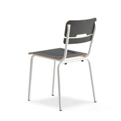 Oppilastuoli SCIENTIA Leveä istuin, korkeus: 460 mm, valkoinen/antrasiitinharmaa