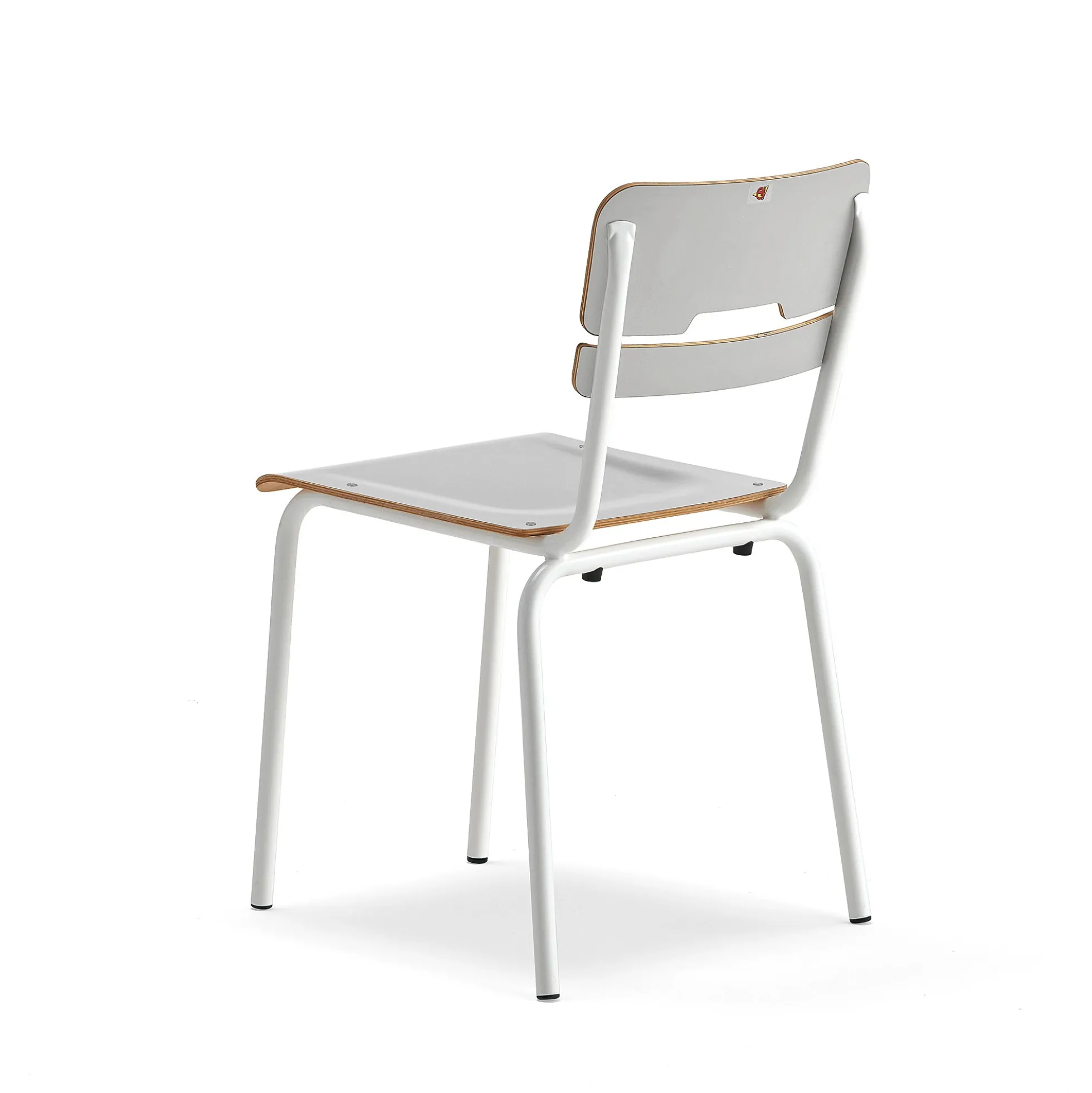 Oppilastuoli SCIENTIA Leveä istuin, korkeus: 460 mm, valkoinen/harmaa