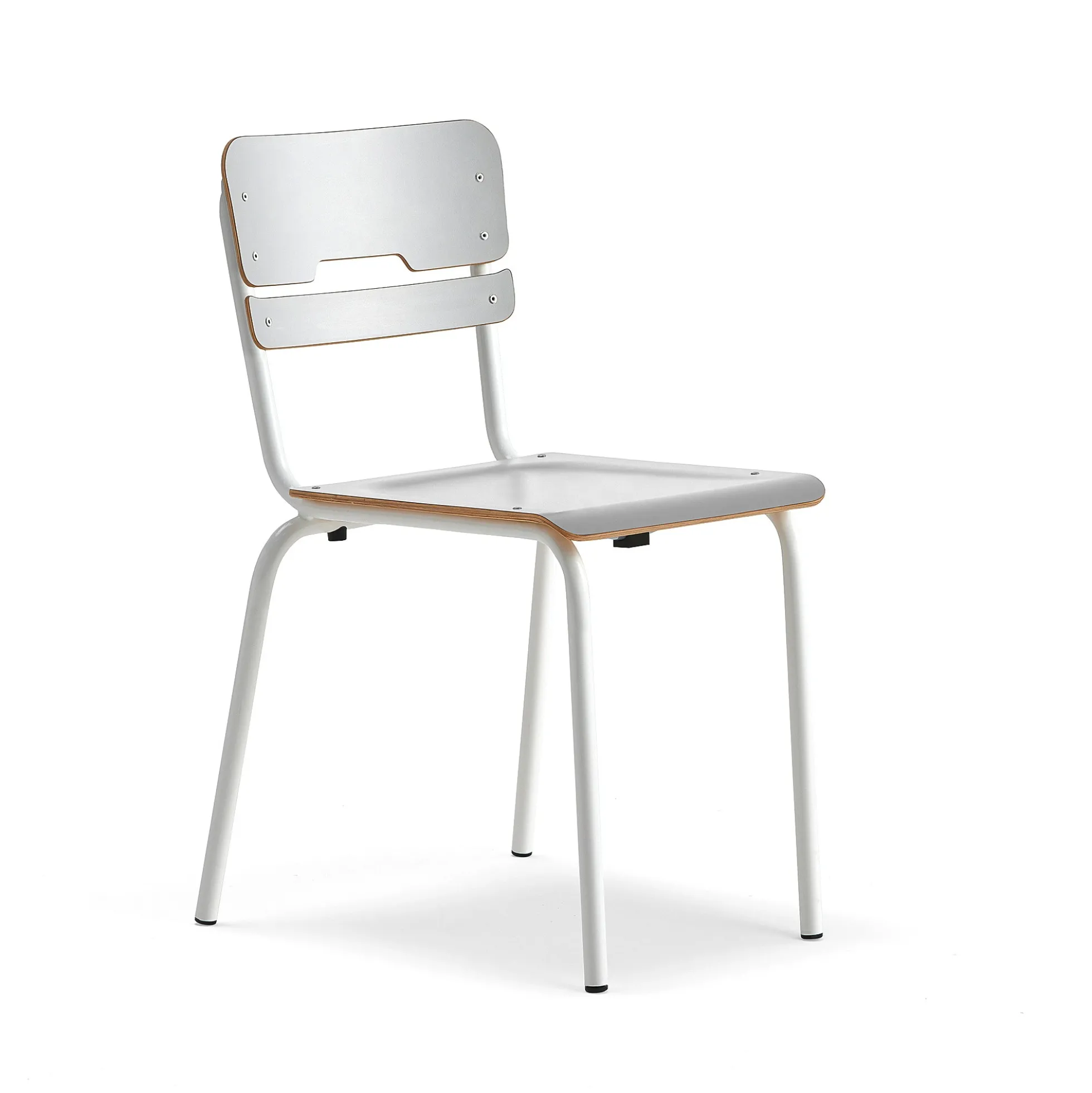Oppilastuoli SCIENTIA Leveä istuin, korkeus: 460 mm, valkoinen/harmaa