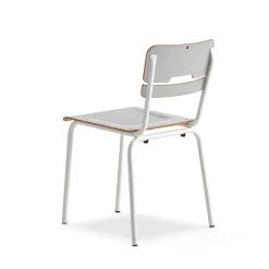Oppilastuoli SCIENTIA Leveä istuin, korkeus: 460 mm, valkoinen/harmaa