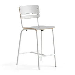 Oppilastuoli SCIENTIA Leveä istuin, korkeus: 650 mm, valkoinen/harmaa