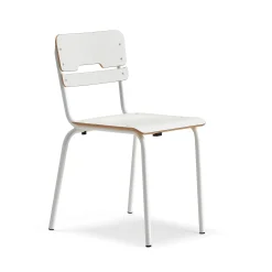 Oppilastuoli SCIENTIA Leveä istuin, korkeus: 460 mm, valkoinen/valkoinen