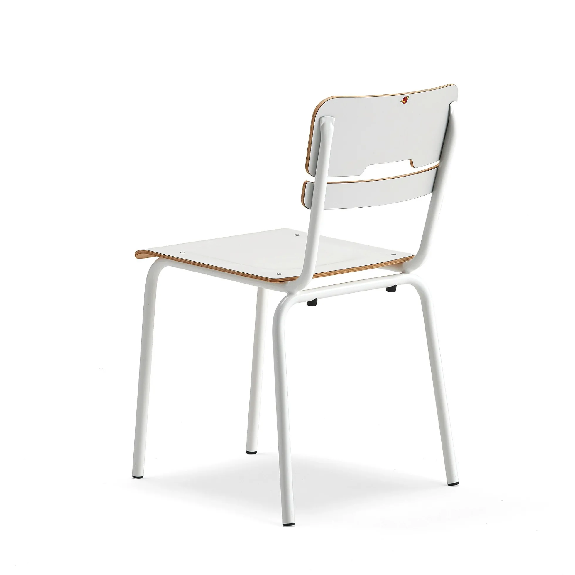 Oppilastuoli SCIENTIA Leveä istuin, korkeus: 460 mm, valkoinen/valkoinen