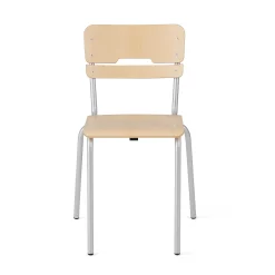 Oppilastuoli SCIENTIA Matala istuin, korkeus: 460 mm, hopeanharmaa/koivu