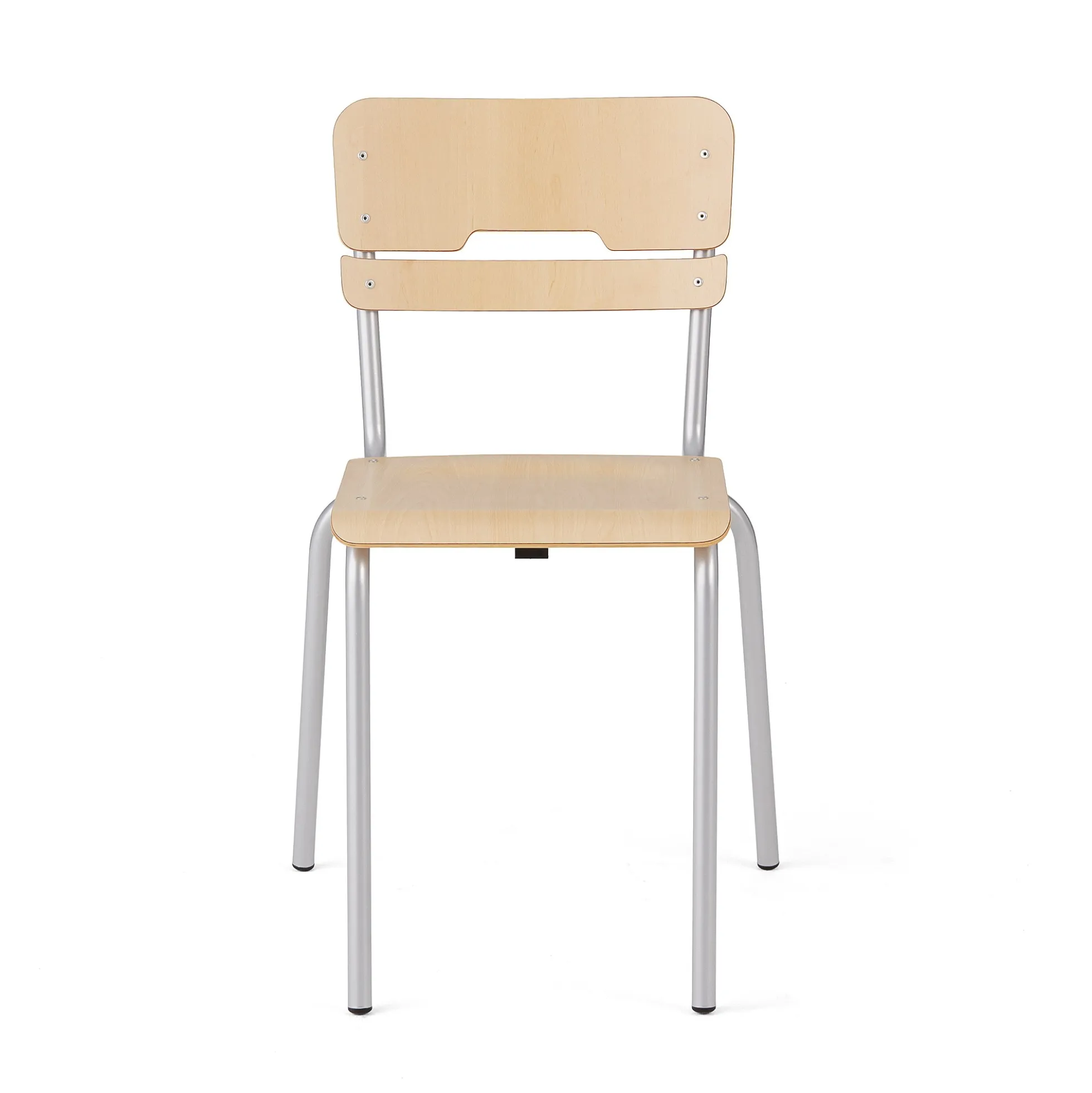 Oppilastuoli SCIENTIA Matala istuin, korkeus: 460 mm, hopeanharmaa/koivu