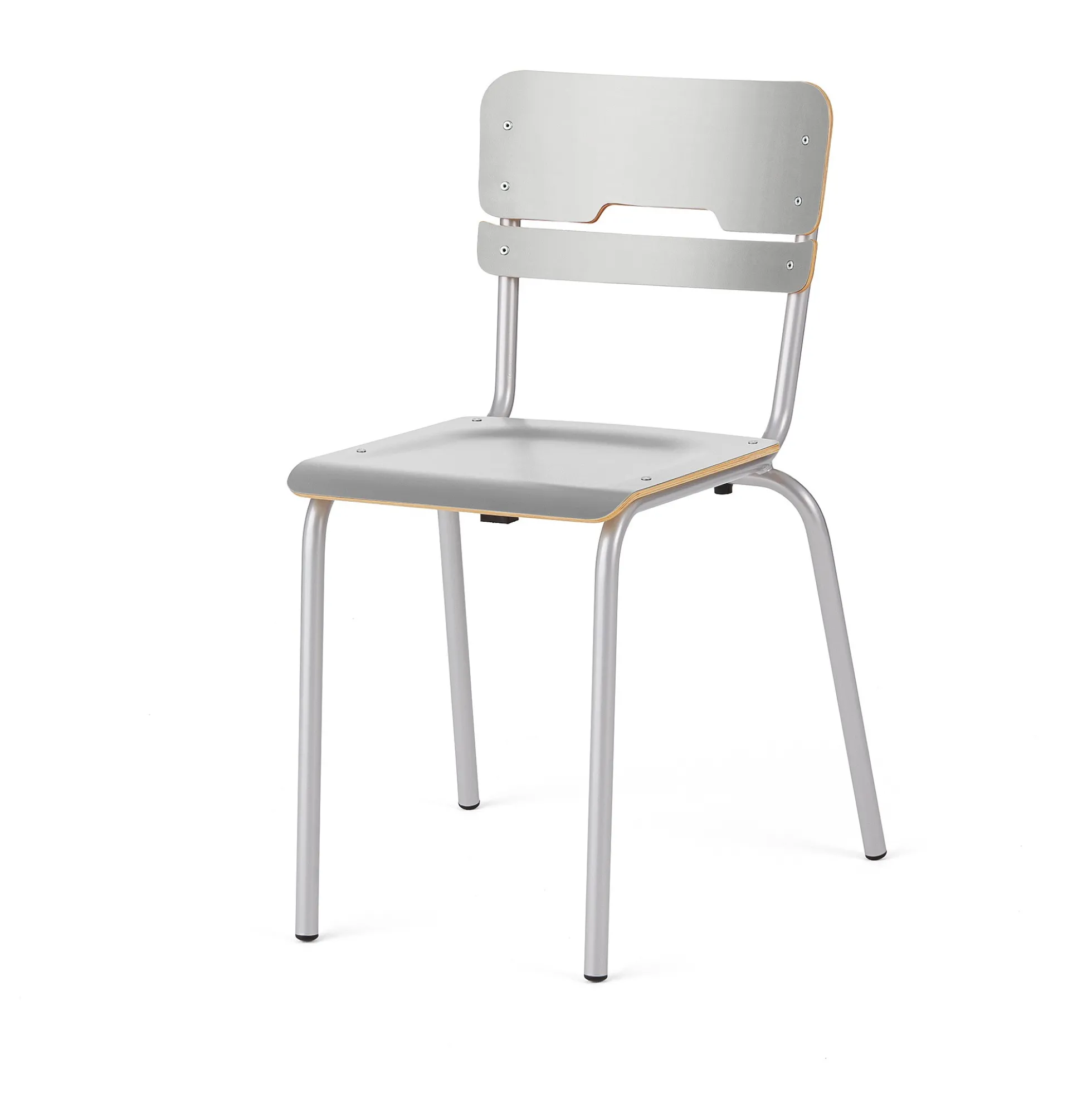 Oppilastuoli SCIENTIA Matala istuin, korkeus: 460 mm, hopeanharmaa/harmaa