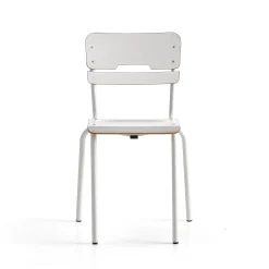 Oppilastuoli SCIENTIA Matala istuin, korkeus: 460 mm, valkoinen/valkoinen
