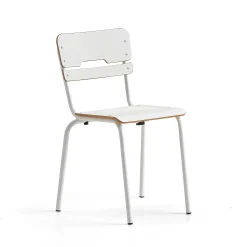Oppilastuoli SCIENTIA Matala istuin, korkeus: 460 mm, valkoinen/valkoinen